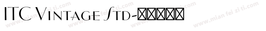 ITC Vintage Std字体转换